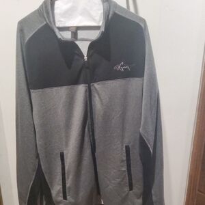 Greg Norman Collection Black and Gray Windbreaker